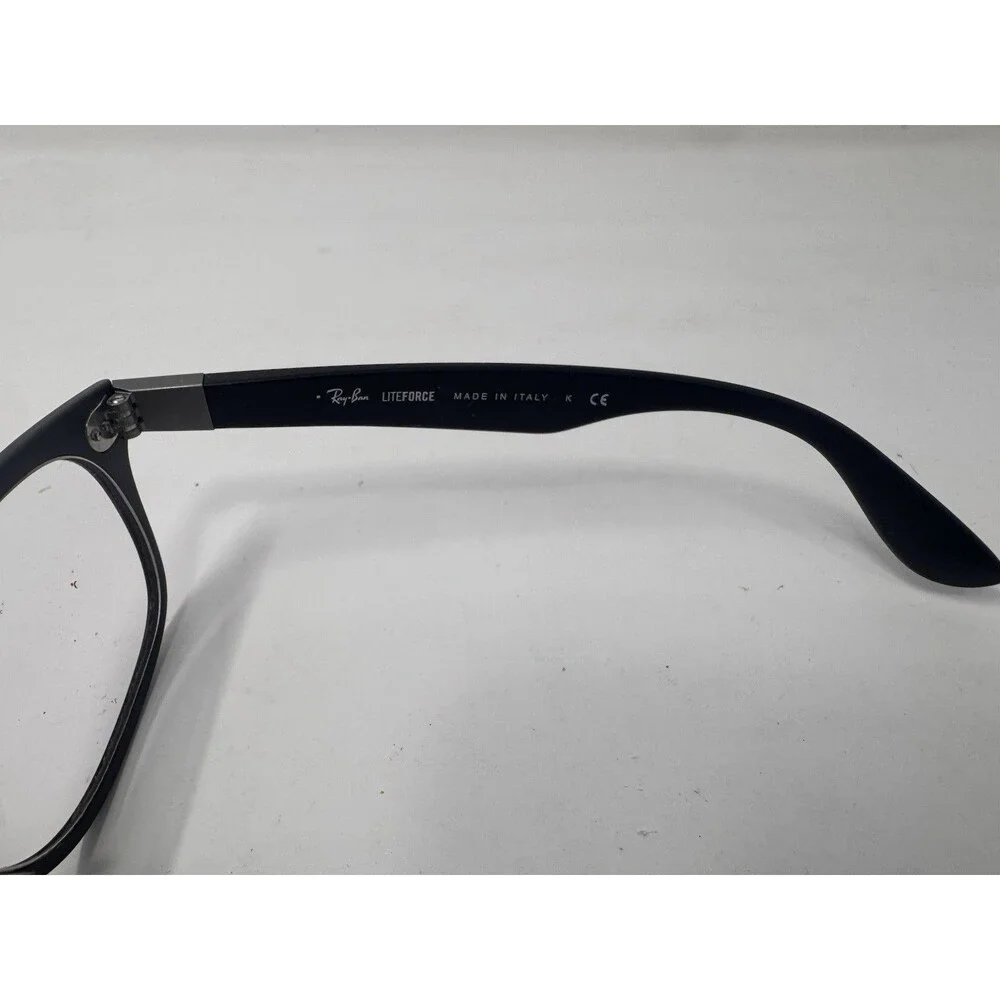 Ray-Ban LITEFORCE RB7032 Eyeglass Frames Only 52-17-145 Black 5204 Italy Made